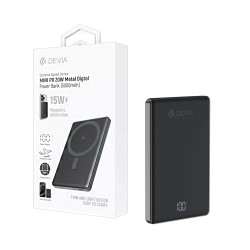 Mini Power Bank Magnético Devia Extreme Speed Series Metal Digital Metal Digital PD20W 5000mAh Cinza Espacial Mini Power Bank Magnético Devia Extreme Speed Series Metal Digital Metal Digital PD20W 5000mAh Cinza Espacial